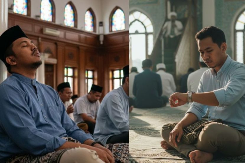 Khutbah Jumaat yang panjang menyebabkan ada segelintir jemaah tertidur. -Gambar hiasan AI