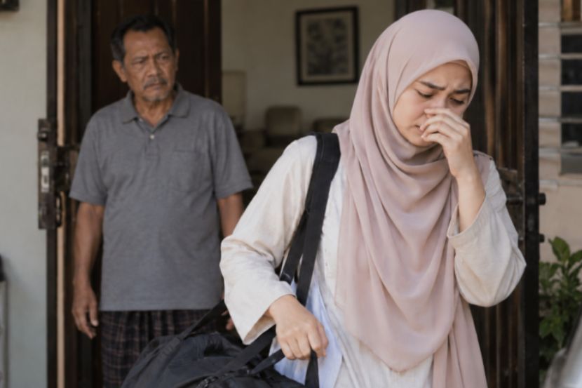 Sikap bapa yang lepas tangan pastinya memberi bebanan emosi yang amat mendalam buat seorang anak. -Gambar hiasan AI