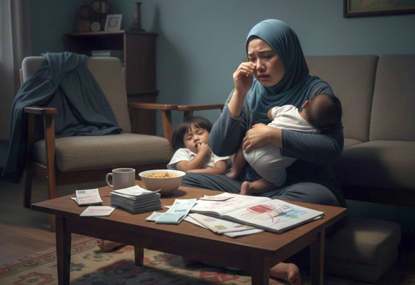 Isteri akan berasa terbeban apabila memperoleh suami yang panas baran dan gemar 'naik tangan'. -Gambar hiasan AI