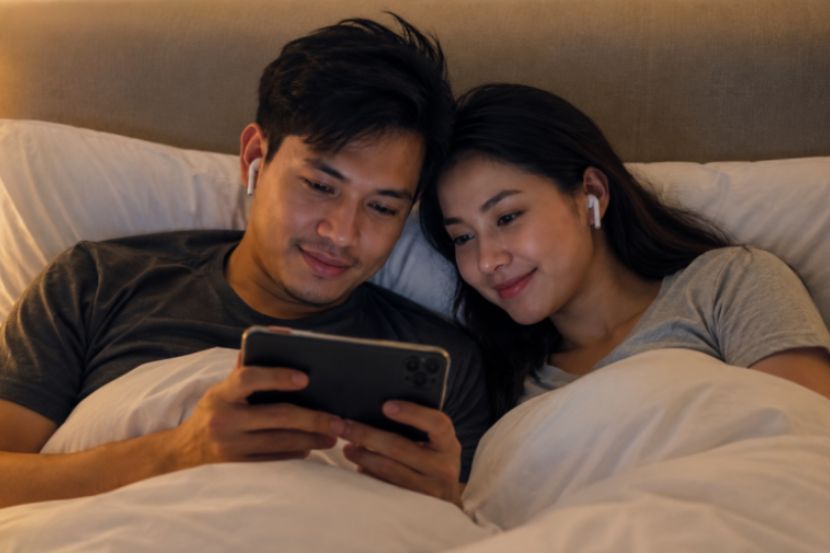Menonton pornografi bersama pasangan tetap haram di sisi agama. -Gambar hiasan AI