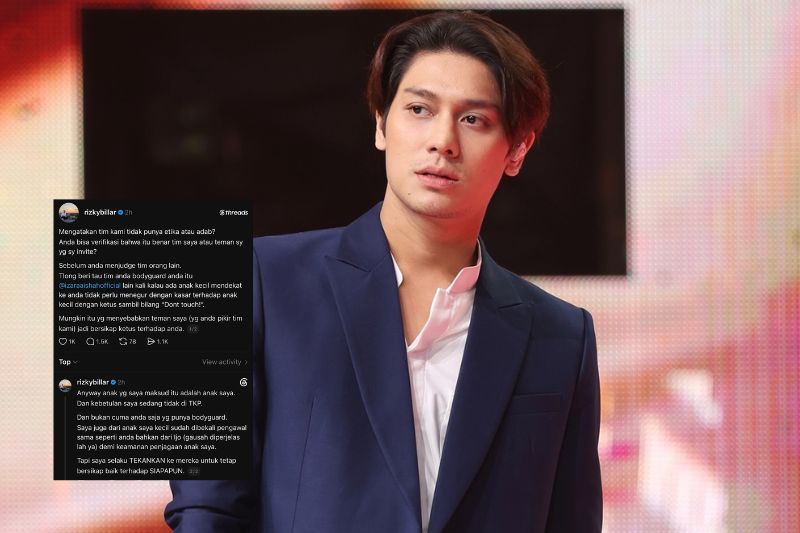 Perkongsian Rizky yang dimuat naik di Threads miliknya pada Isnin.
